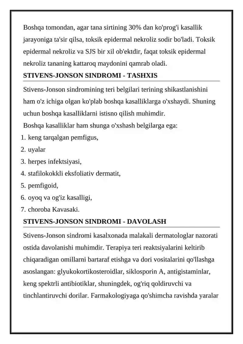 STIVENS-JONSON SINDROMI 4