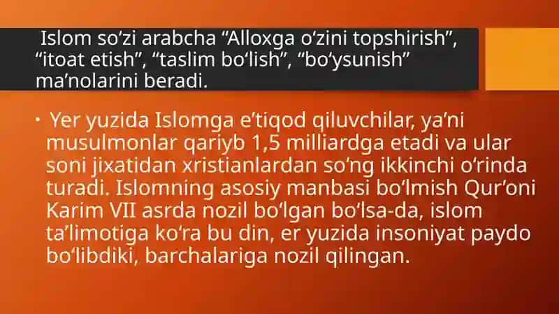 ISLOM DINI TARIXI VA MOHIYATI 4
