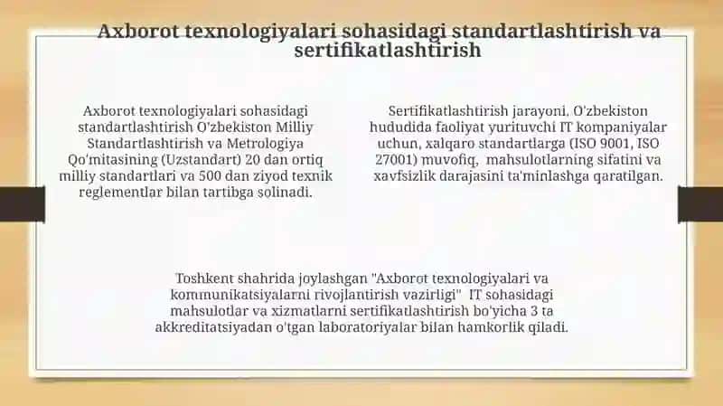 Axborot-kommunikatsiya texnologiyalari sohasidagi huquqiy me'yoriy hujjatlar 4
