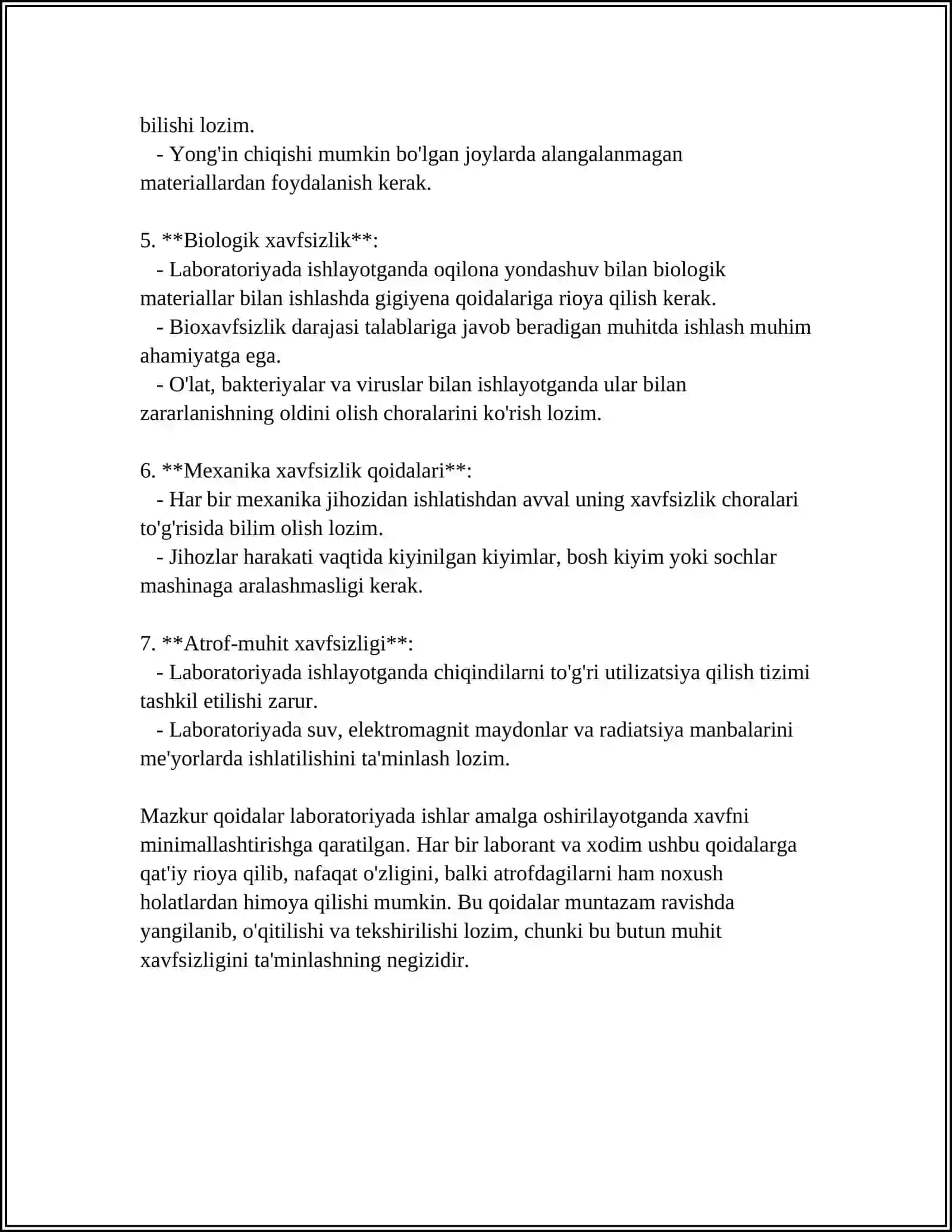 ANALITIK KIMYO LABARATORIYASIDA ISHLASH QOIDALARI 4