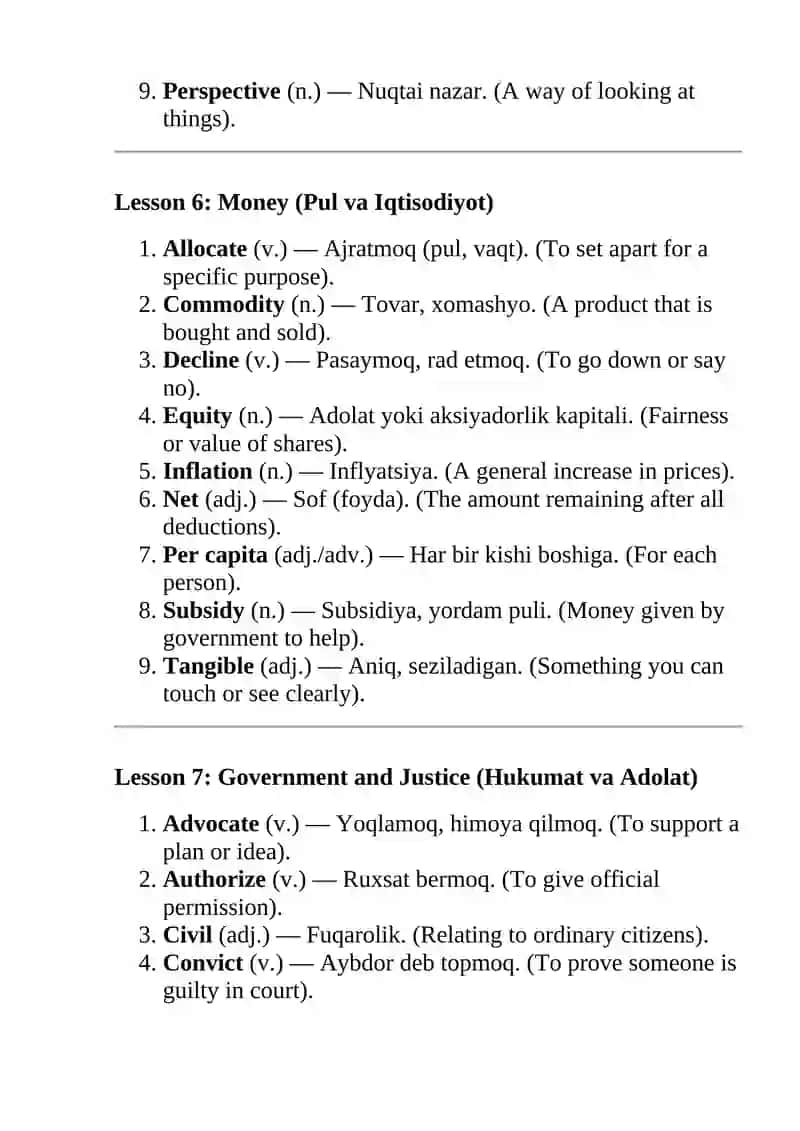 Muhim so'zlar 400 new words. 4