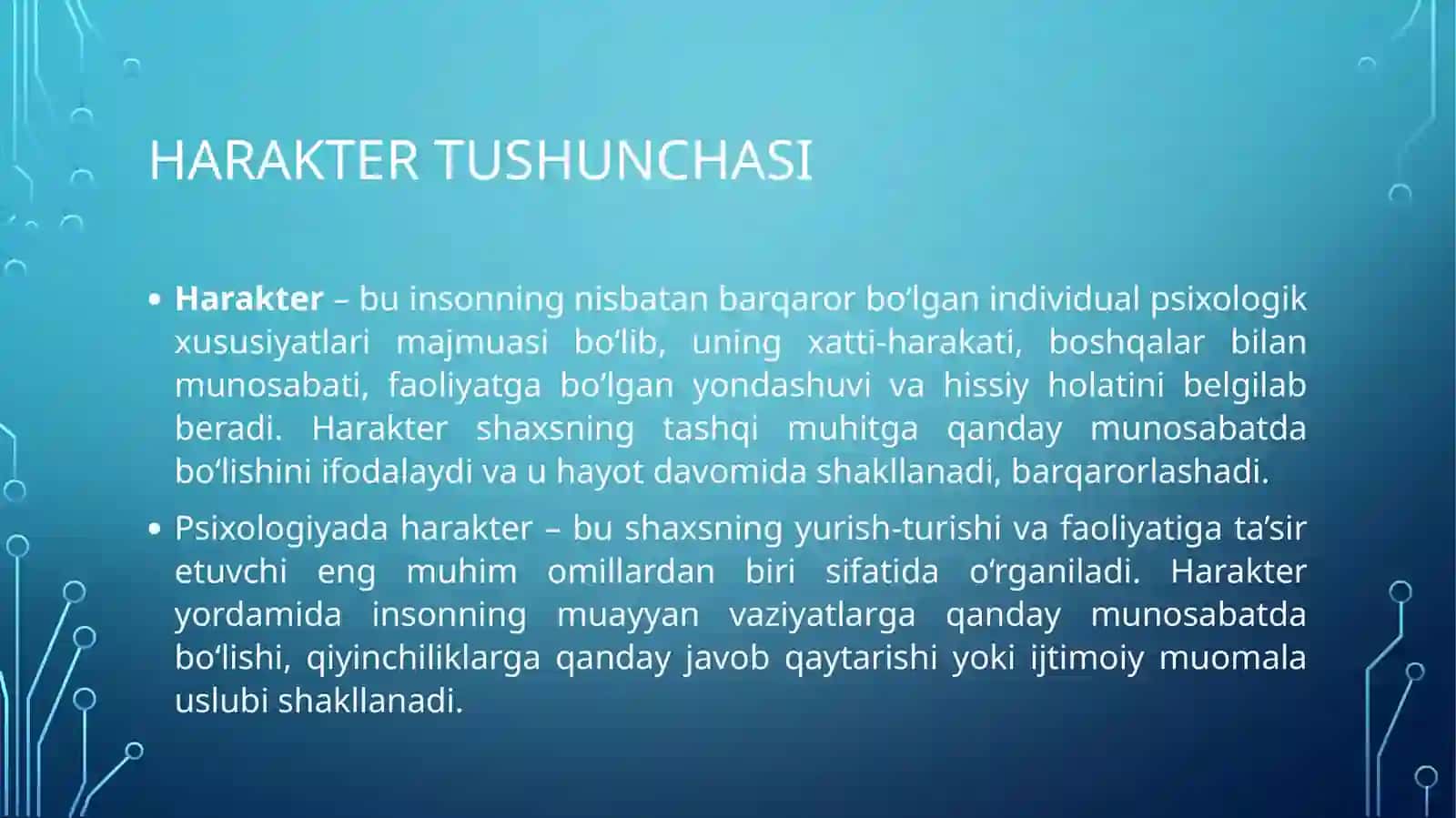 Harakter va shaxs 4
