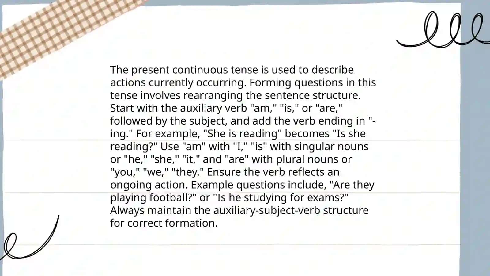 Present continous 4