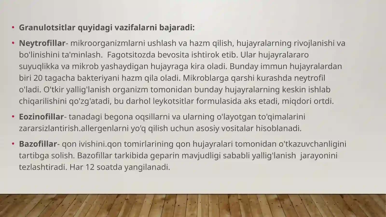 Leykotsitlat metobolizmi 4
