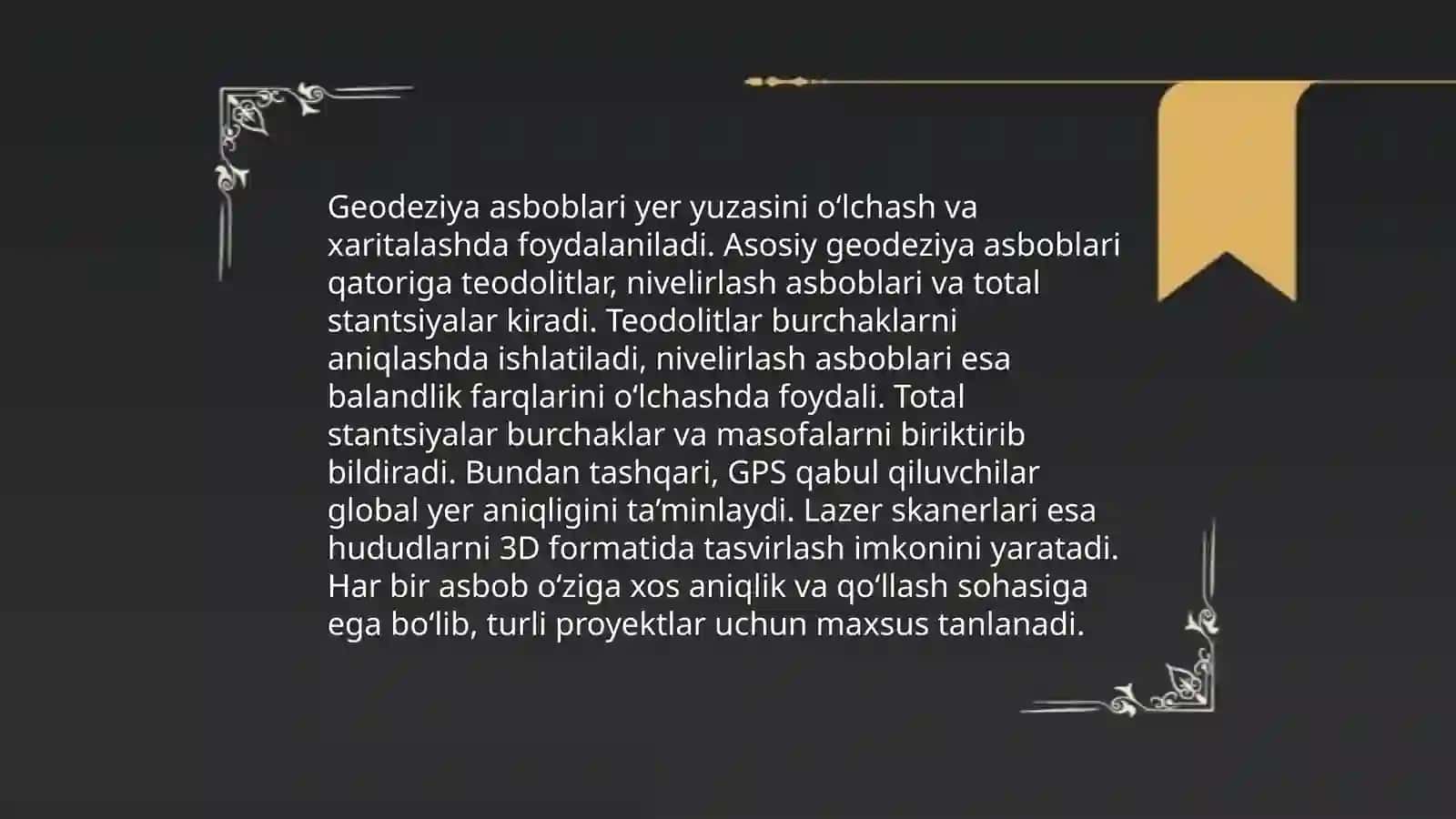 Geodeziya fani vazifalari 4