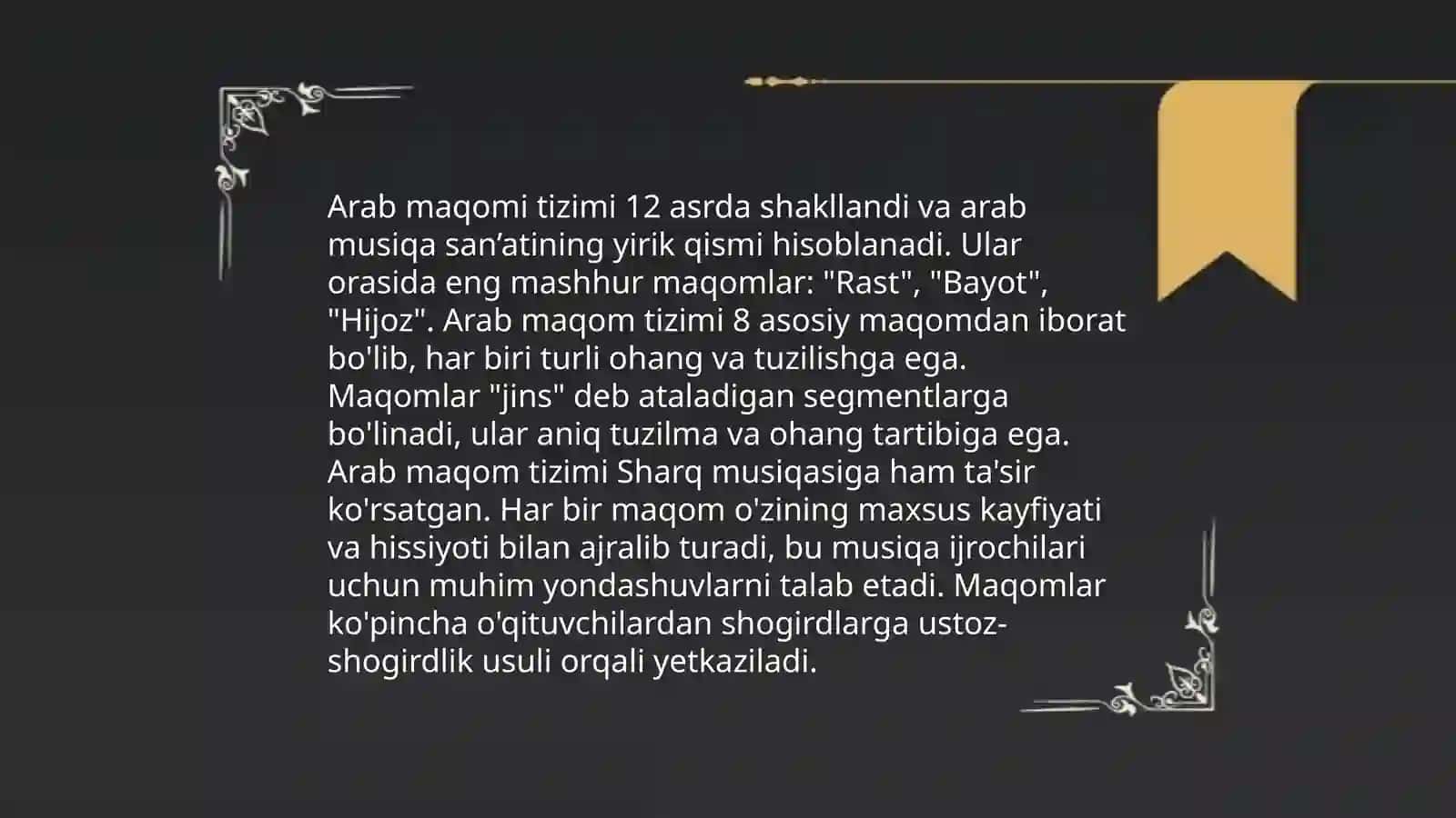 Arab Xalifaligi davrida musiqiy madaniyat 4
