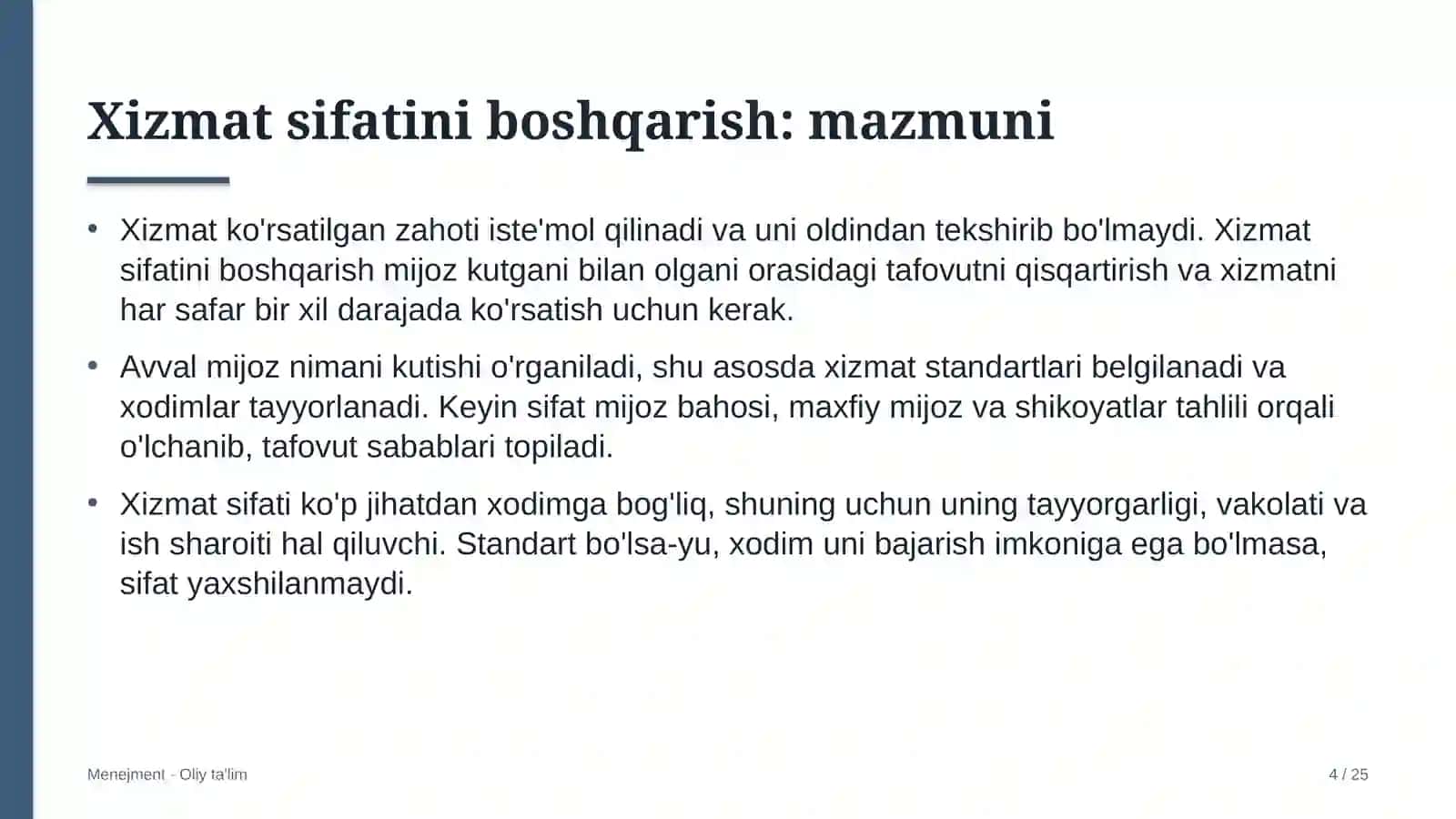 Ziyorat turizmida xizmat sifatini boshqarish 4