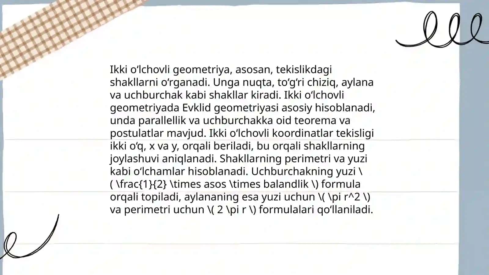 Veyl aksiomalar tizimi 4