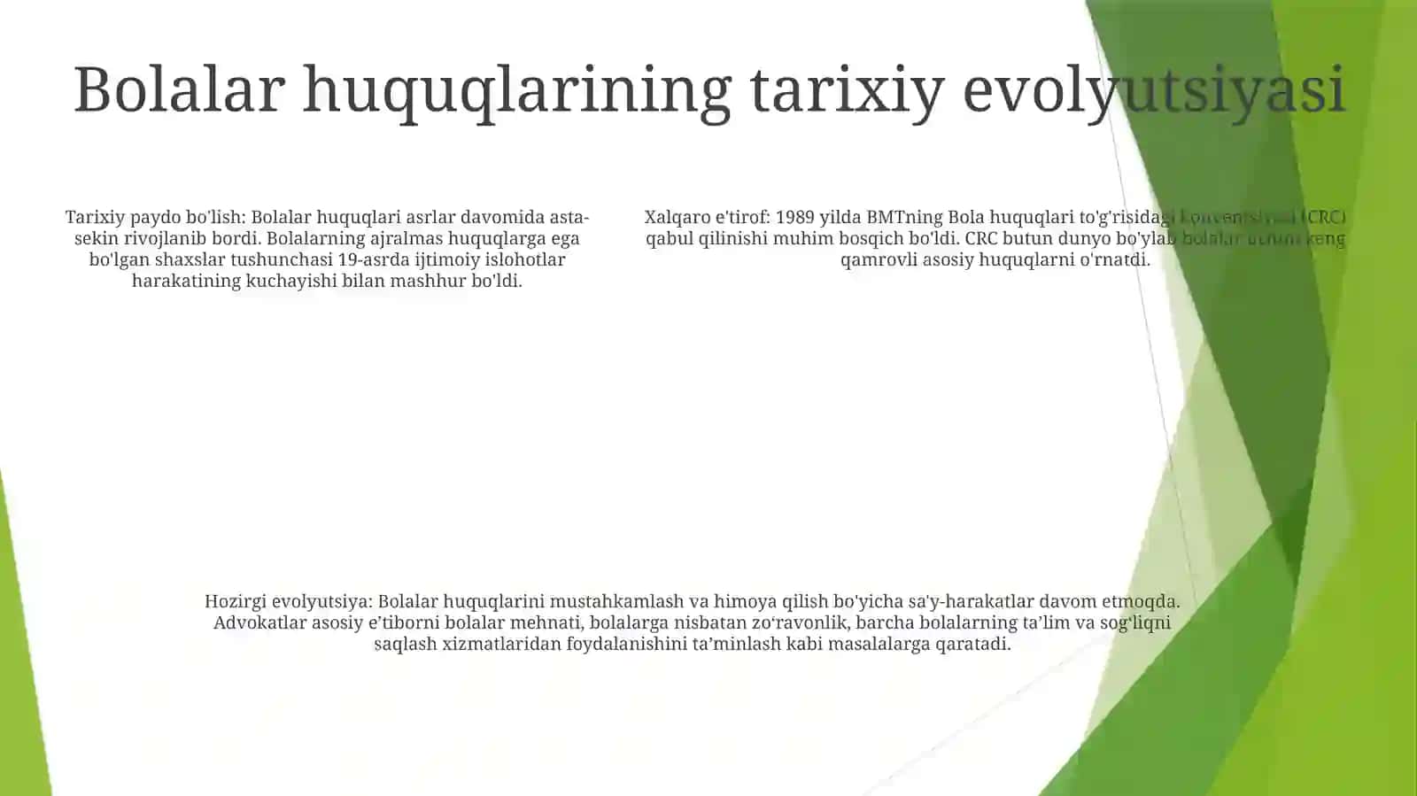 Bola Huquqi Tushunchasi Va Mohiyati.Bola Huquqlarining Vujudga Kelish Tarixi 4