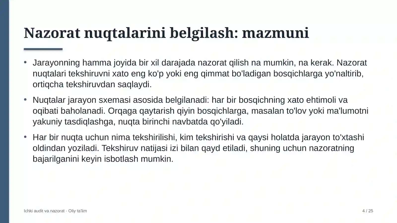 Sayyohlik agentliklarida nazorat nuqtalarini belgilash 4