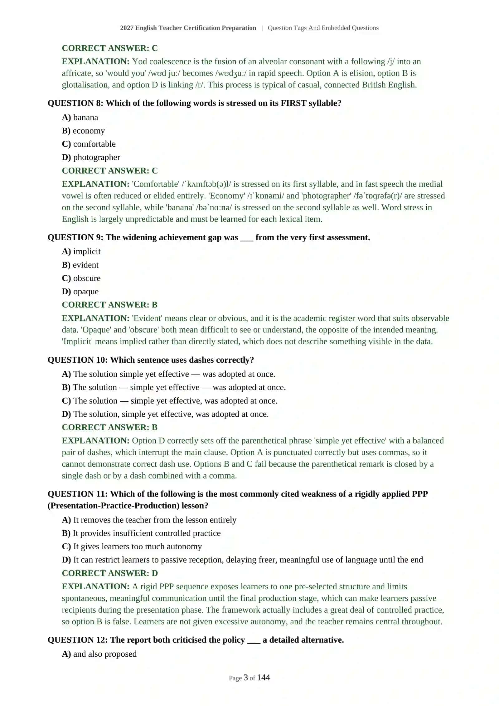 Question Tags And Embedded Questions 4