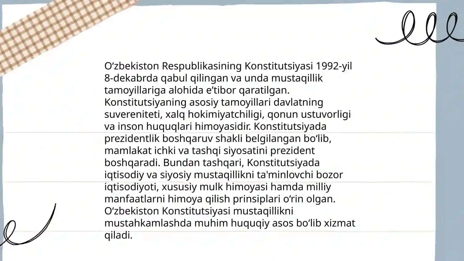 O'zbekiston konstitutsiyasida mustaqil davlat belgilari 4