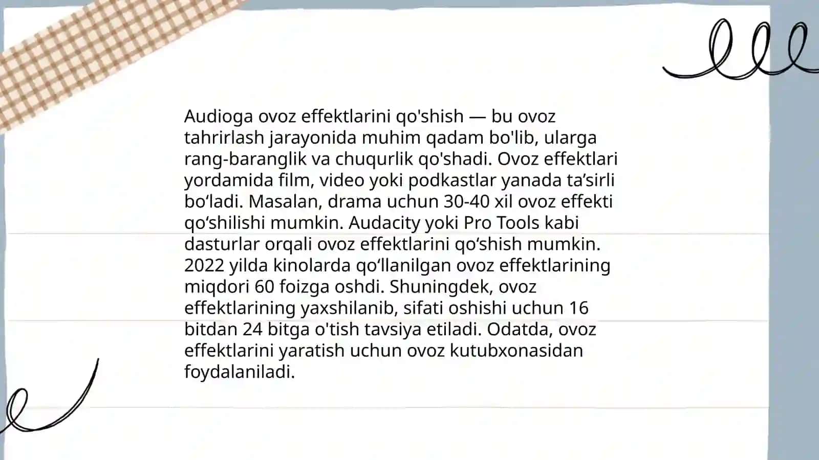 Audio va video lavhalarga ishlov berish 4