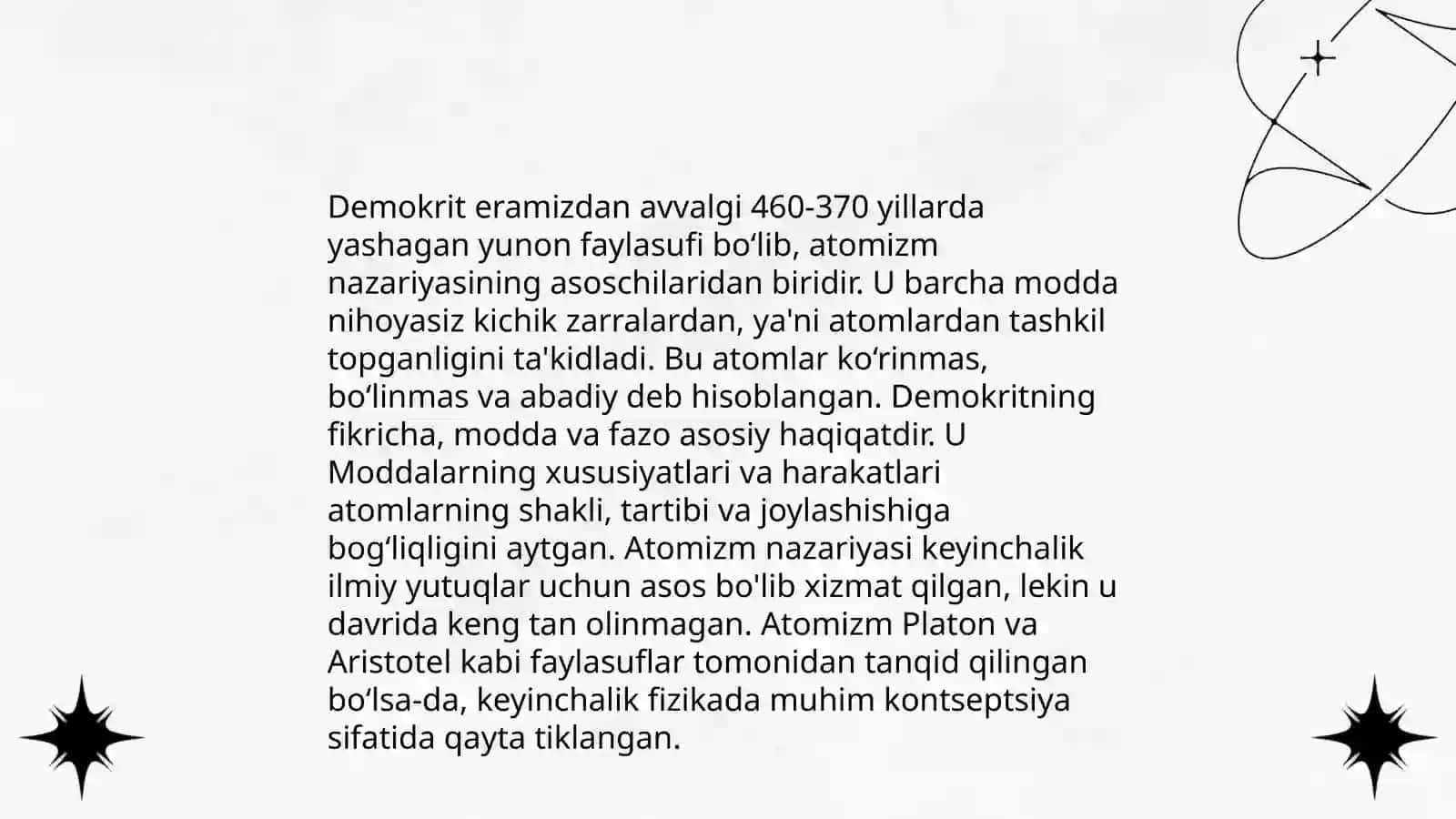 Atom molekulyar ta'limotning yaratilish tarixi 4