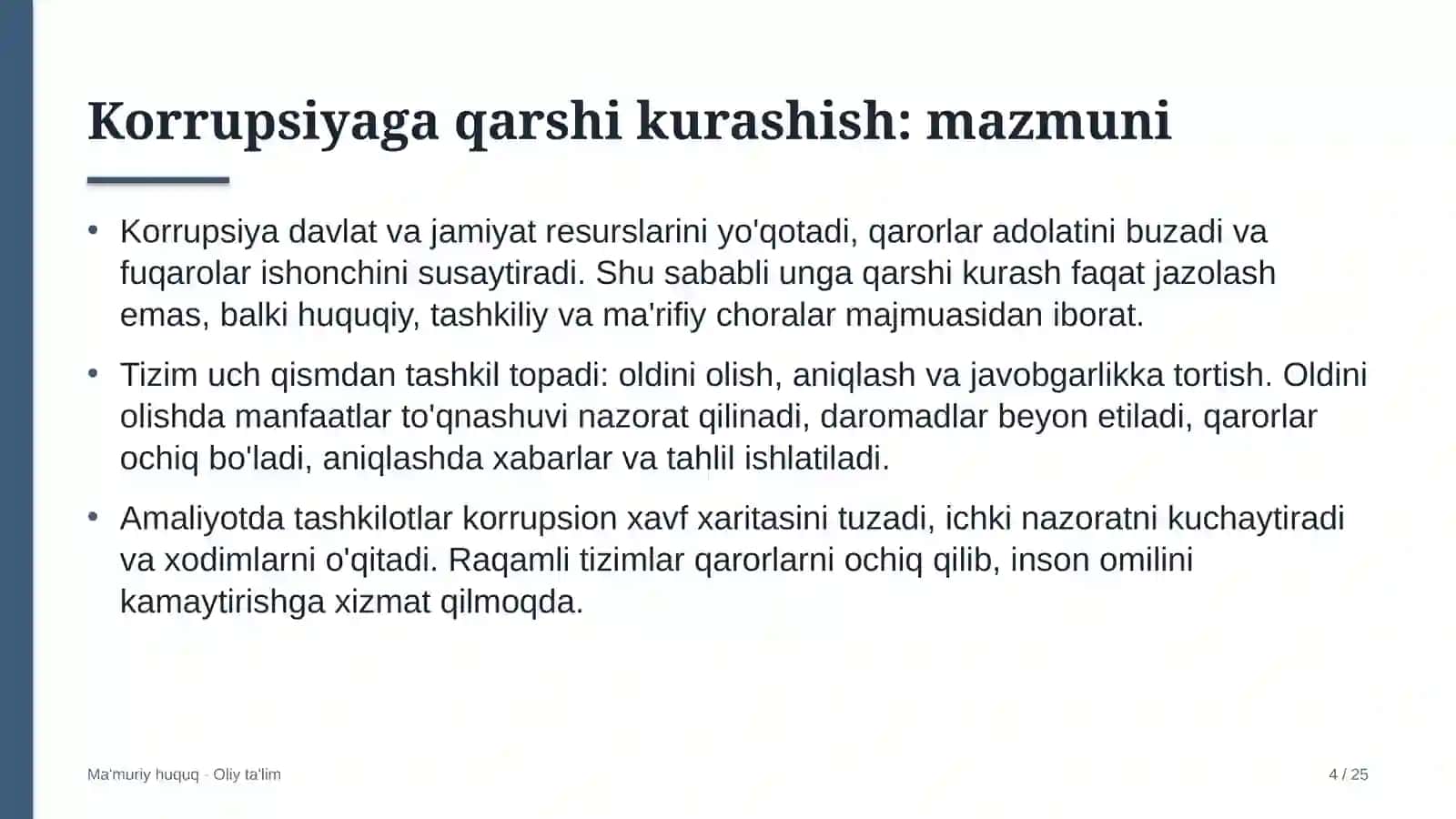 Dasturiy ta'minot ishlab chiqish kompaniyalarida korrupsiyaga qarshi kurashish 4