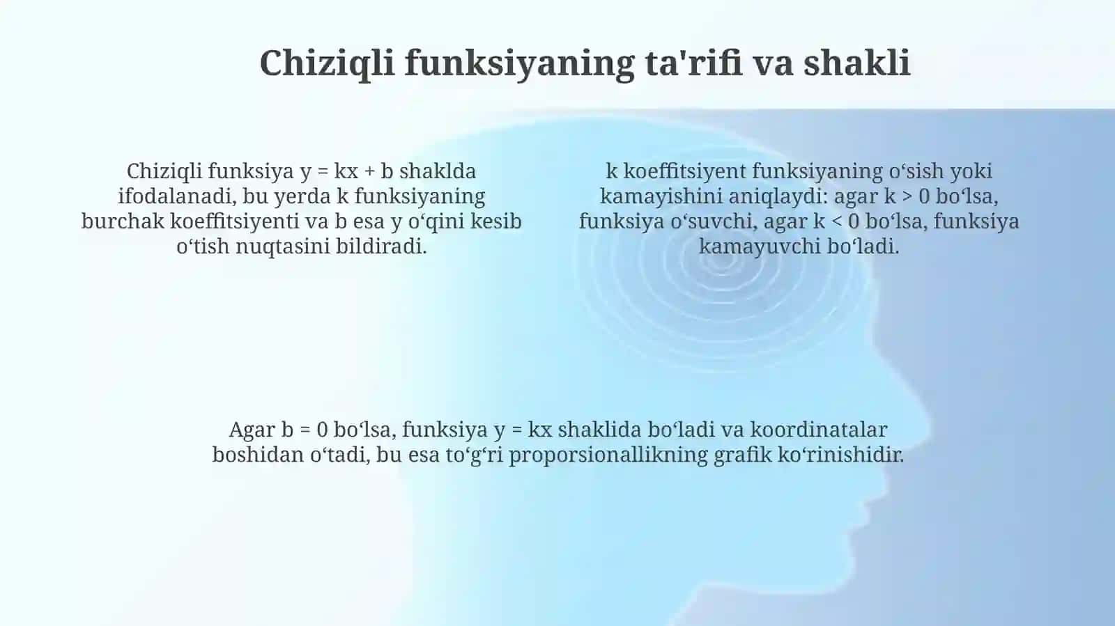 Chiziqlifunksiya va uning grafigi 4