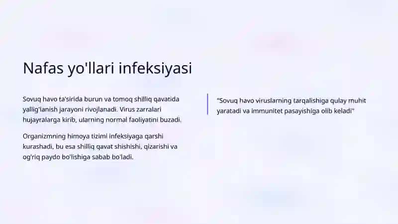 O'tkir respirator infeksiyalar: klinika va davolash 4