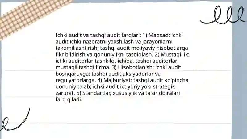 Audit va boshqa kafolat topshiriqlari 4