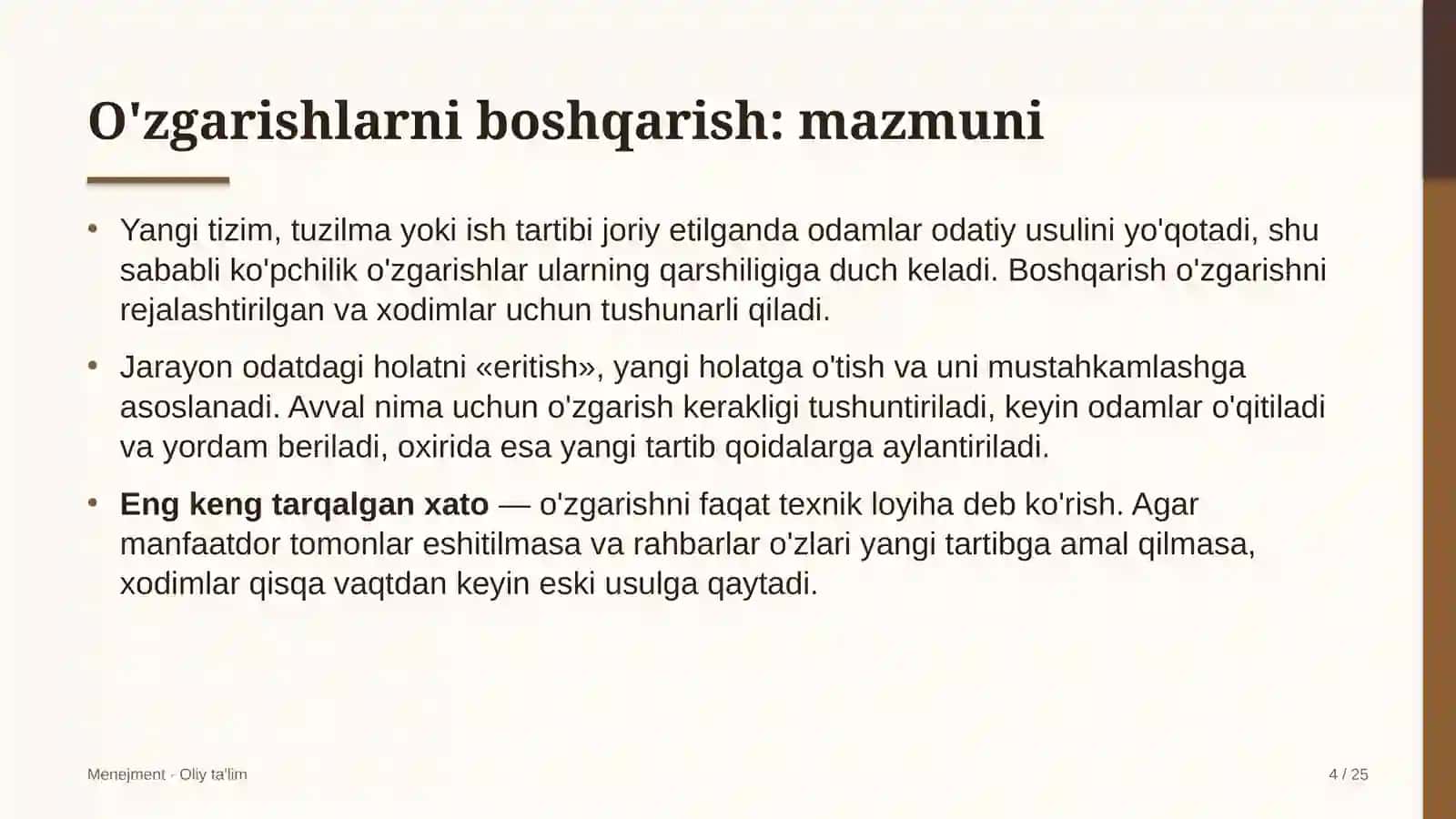 energiya auditi tashkilotlarida o'zgarishlarni boshqarish 5081 4