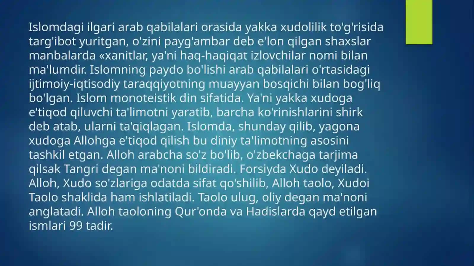 ISLOM DINI TARIXI VA MOHIYATI 4