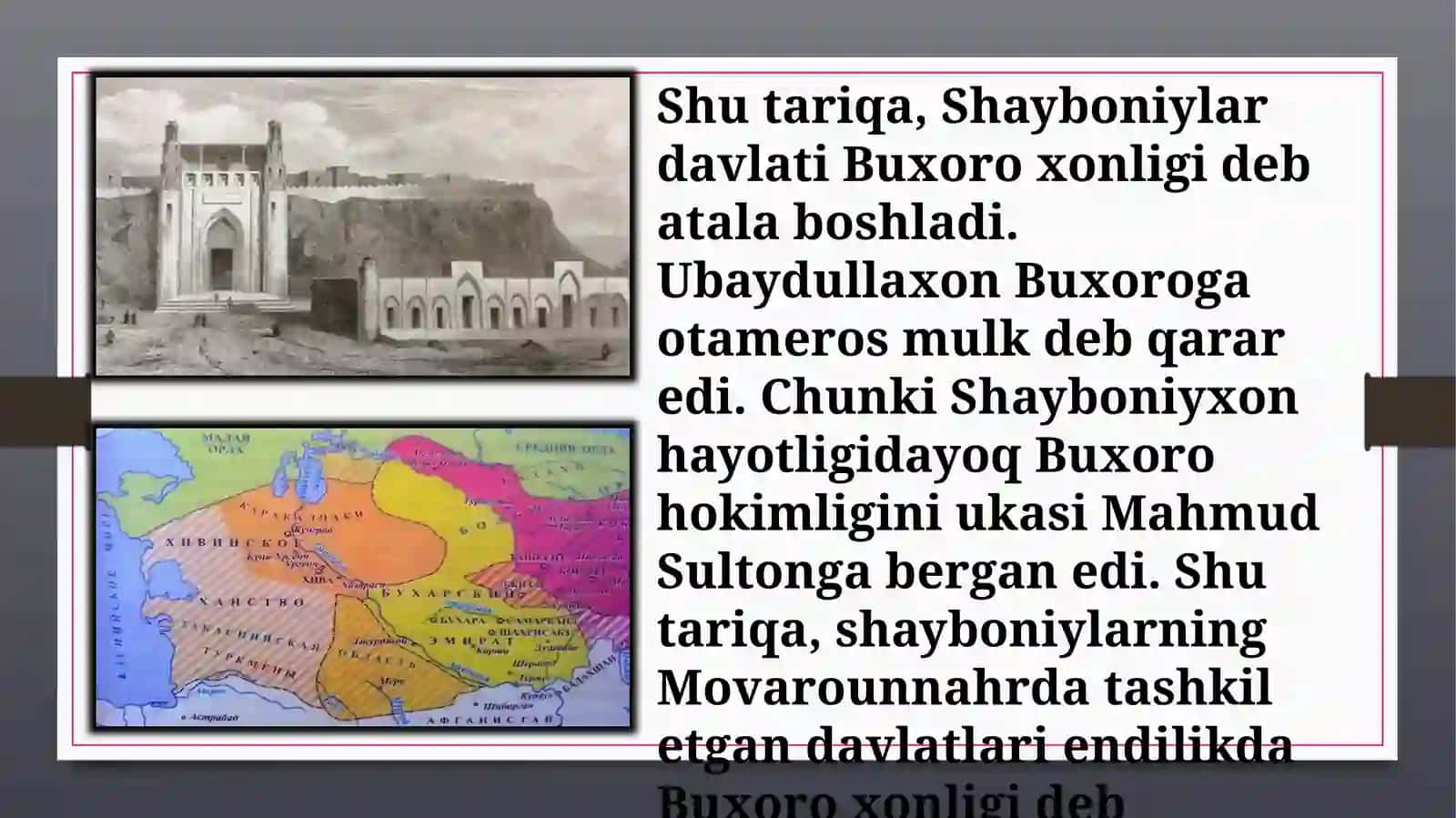BUXORO XONLIGINING TASHKIL TOPISHI 4