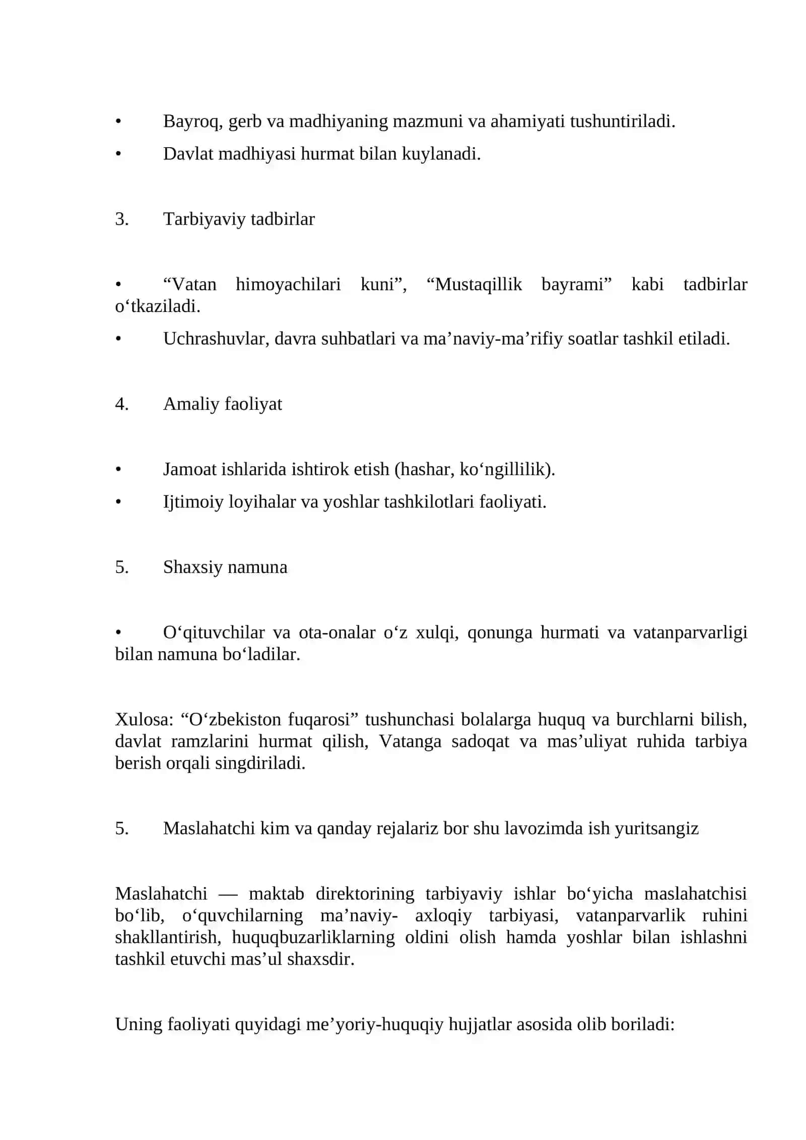Maktab maslahatchisi suhbat bilet savollariga tayyorgarlik 4