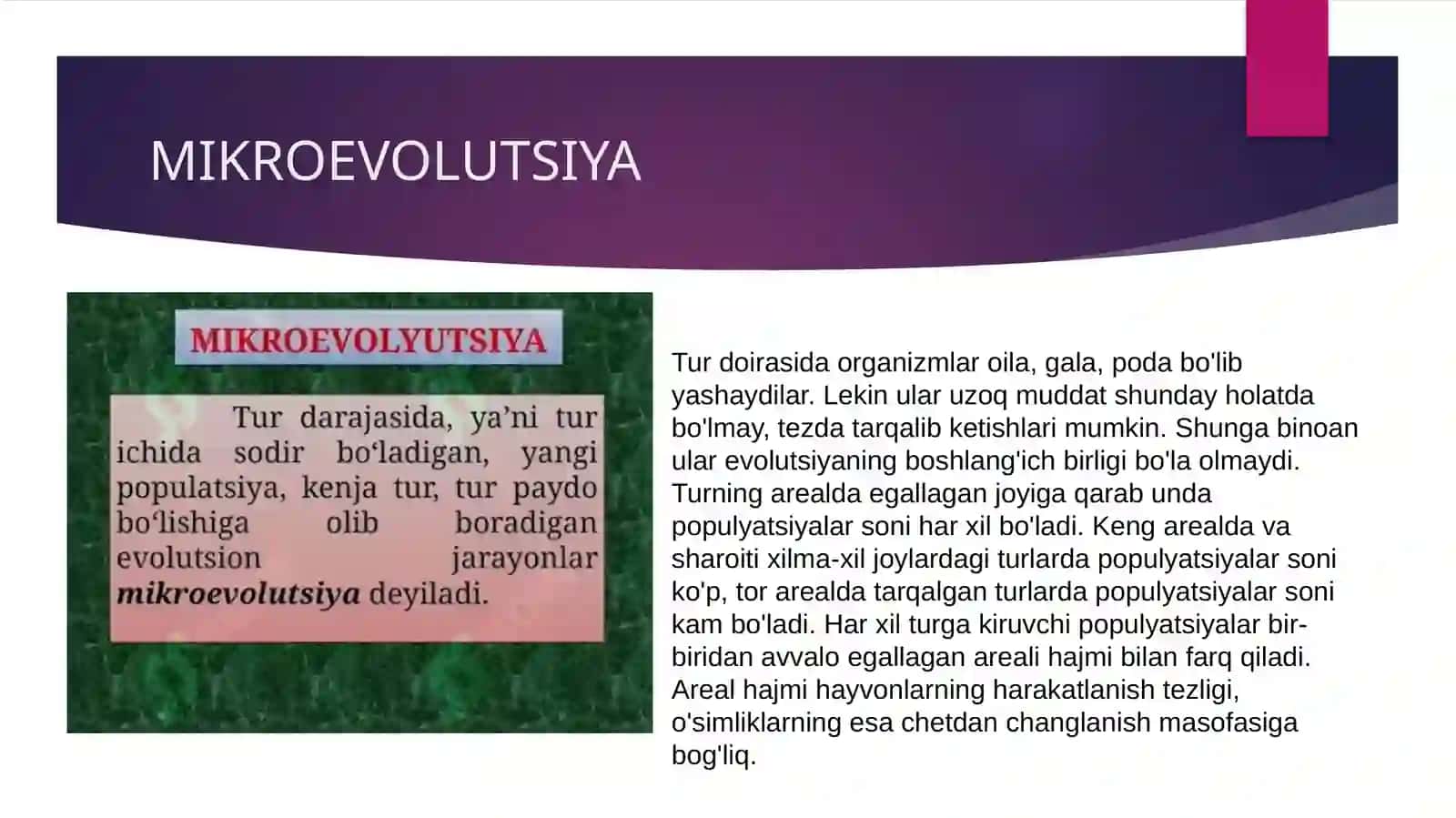 Mikroevolutsiya 4