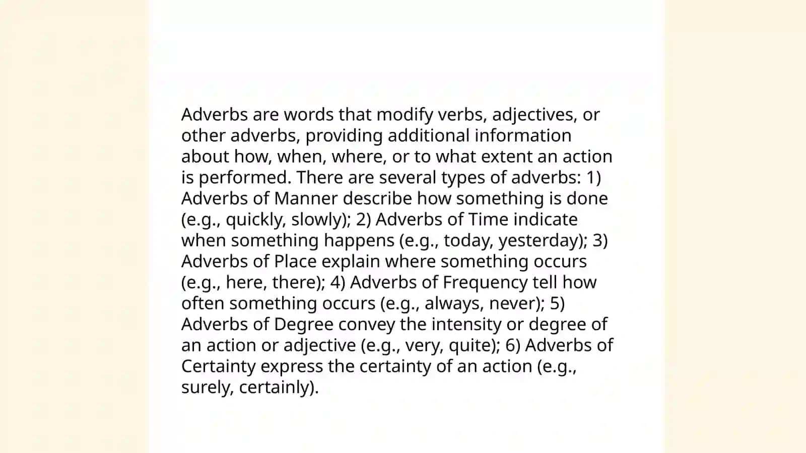 Adverbs: Types, Examples, and Usage 4