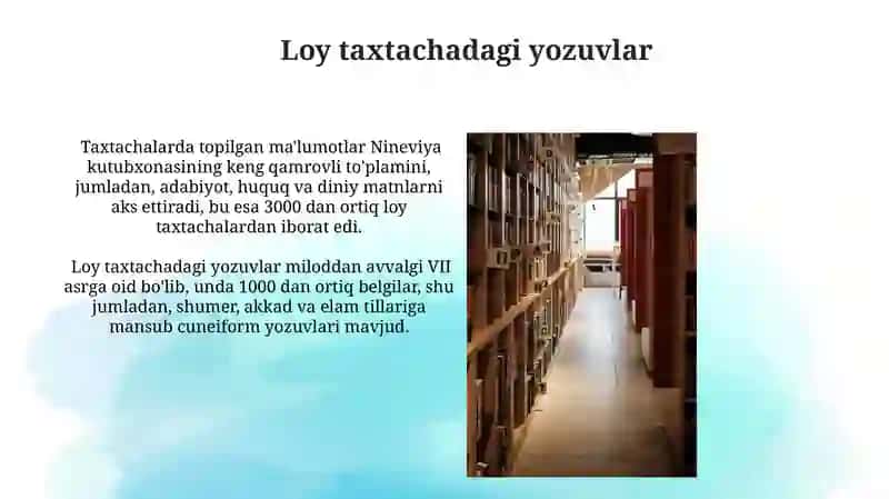 Nineviya kutubxonalari 4