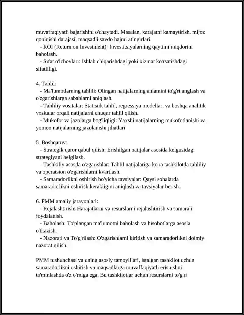 PMM-PERFORMANCE MEASUREMENT&MANAGEMENT 4
