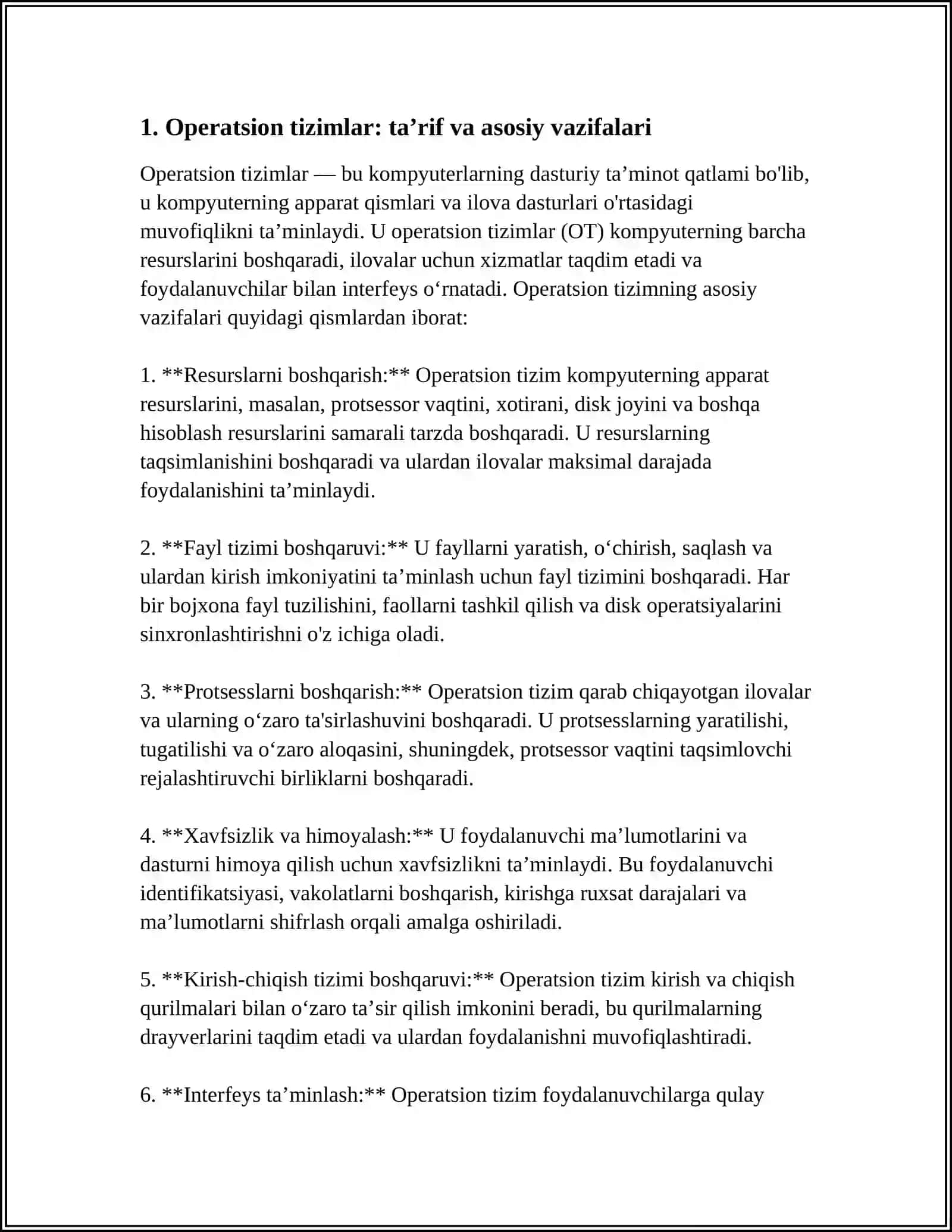 Operatsion tizimlar 4