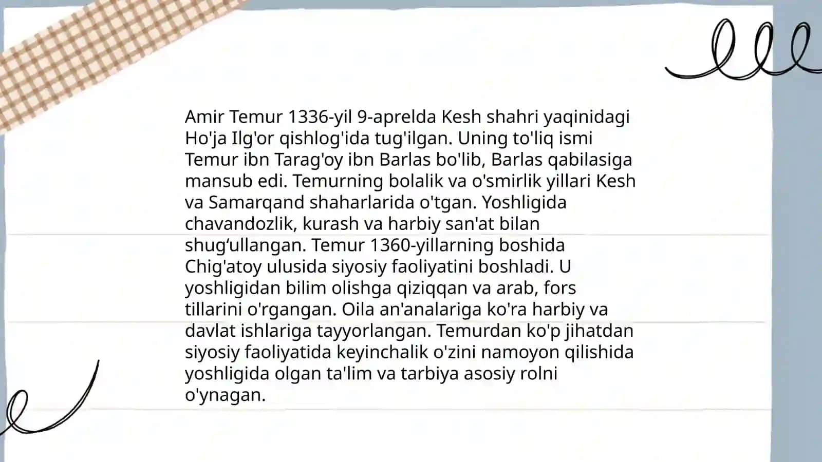Amir Temur hayoti 4