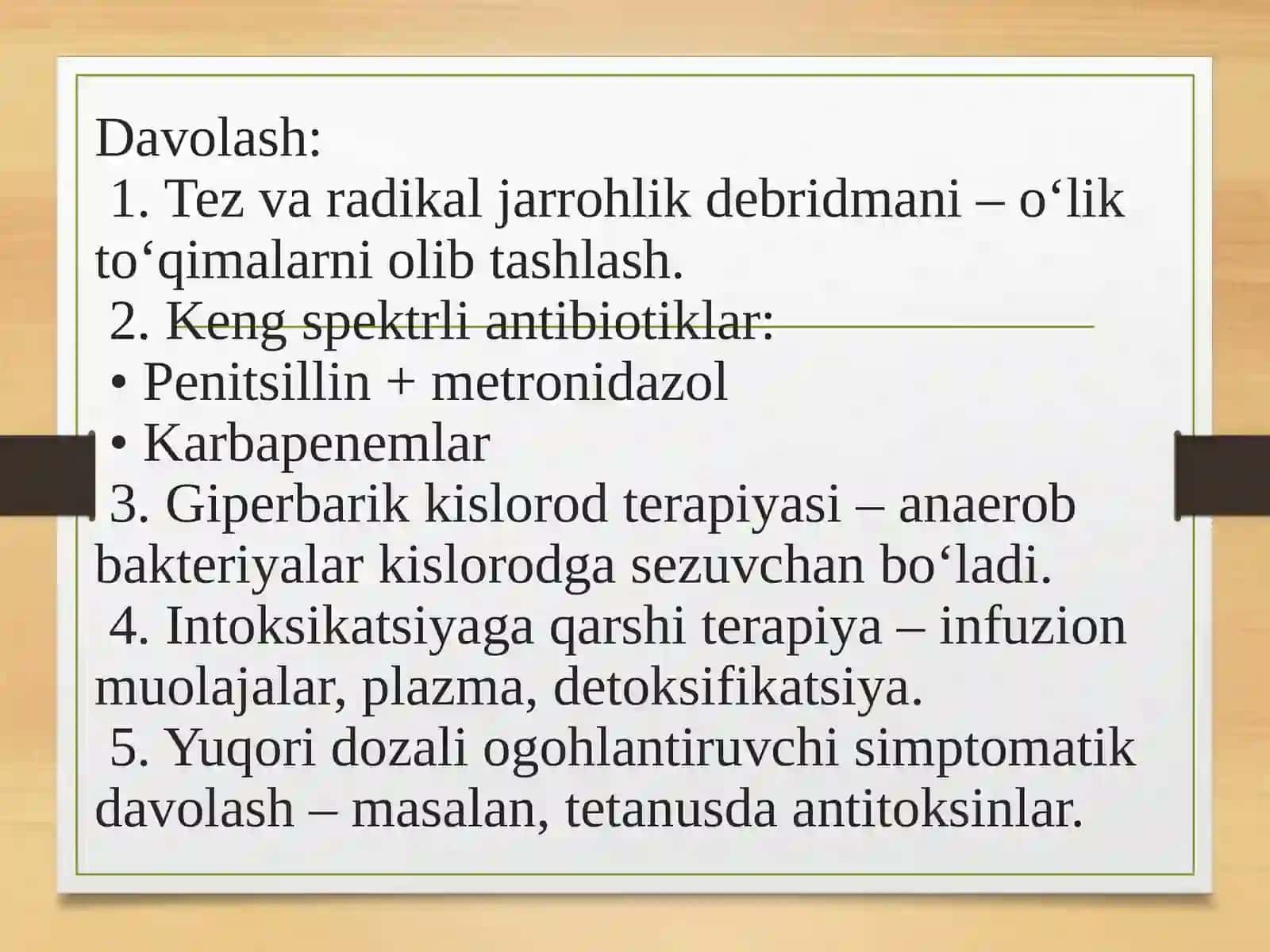 O’TKIR ANAEROB XIRURGIK INFEKSIYA 4