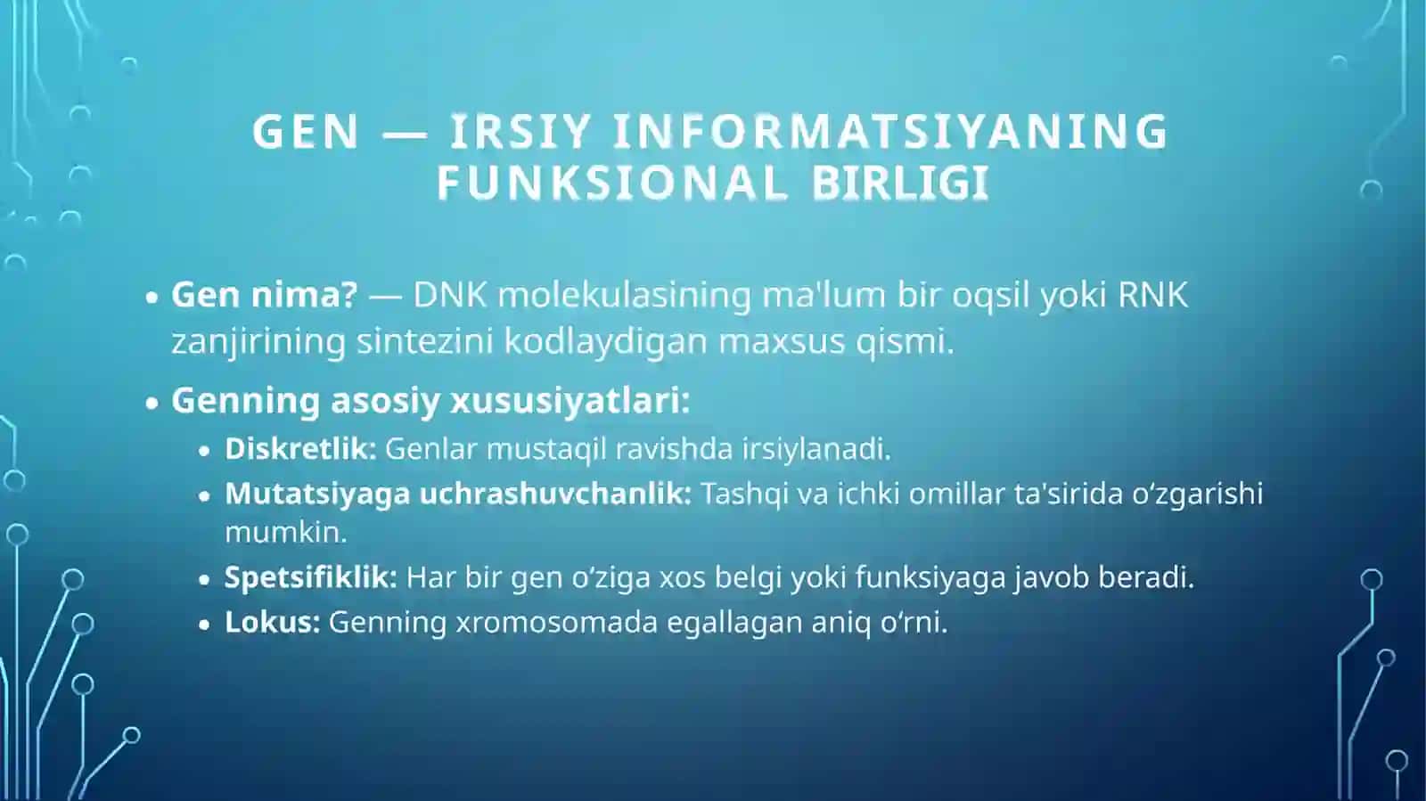 Genlarning o‘zaro ta'siri 4