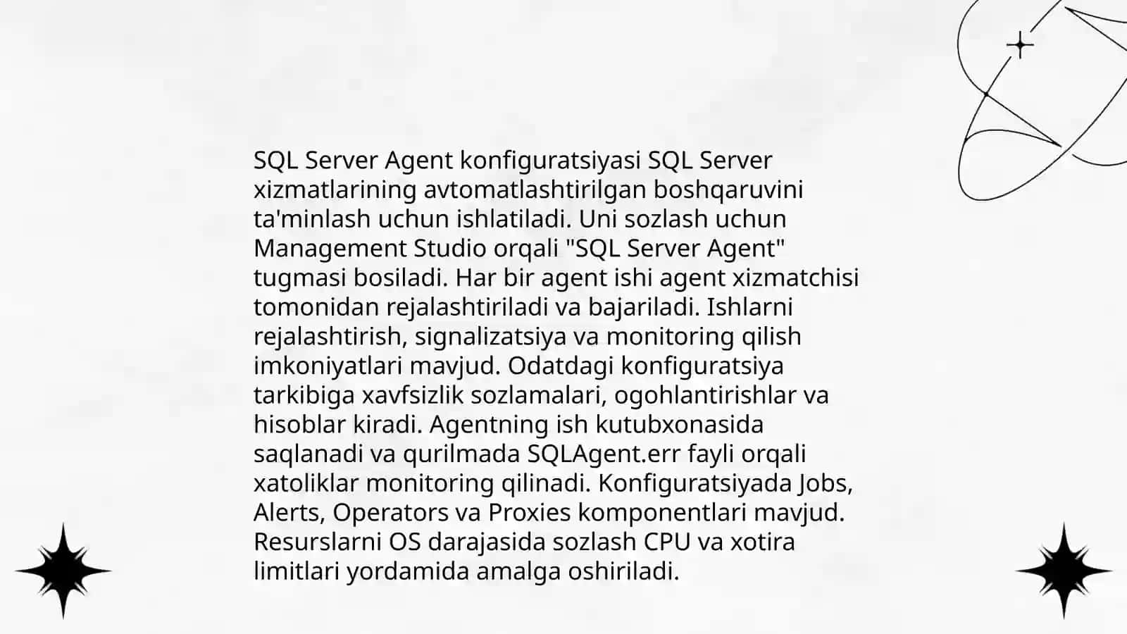 SQL server agent komponentlari. operatorlarni yaratish 4
