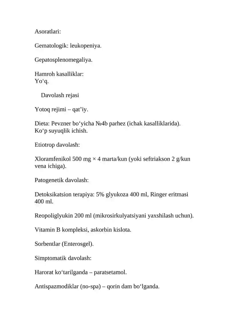 Qorin tifi kasallik tarixi 4