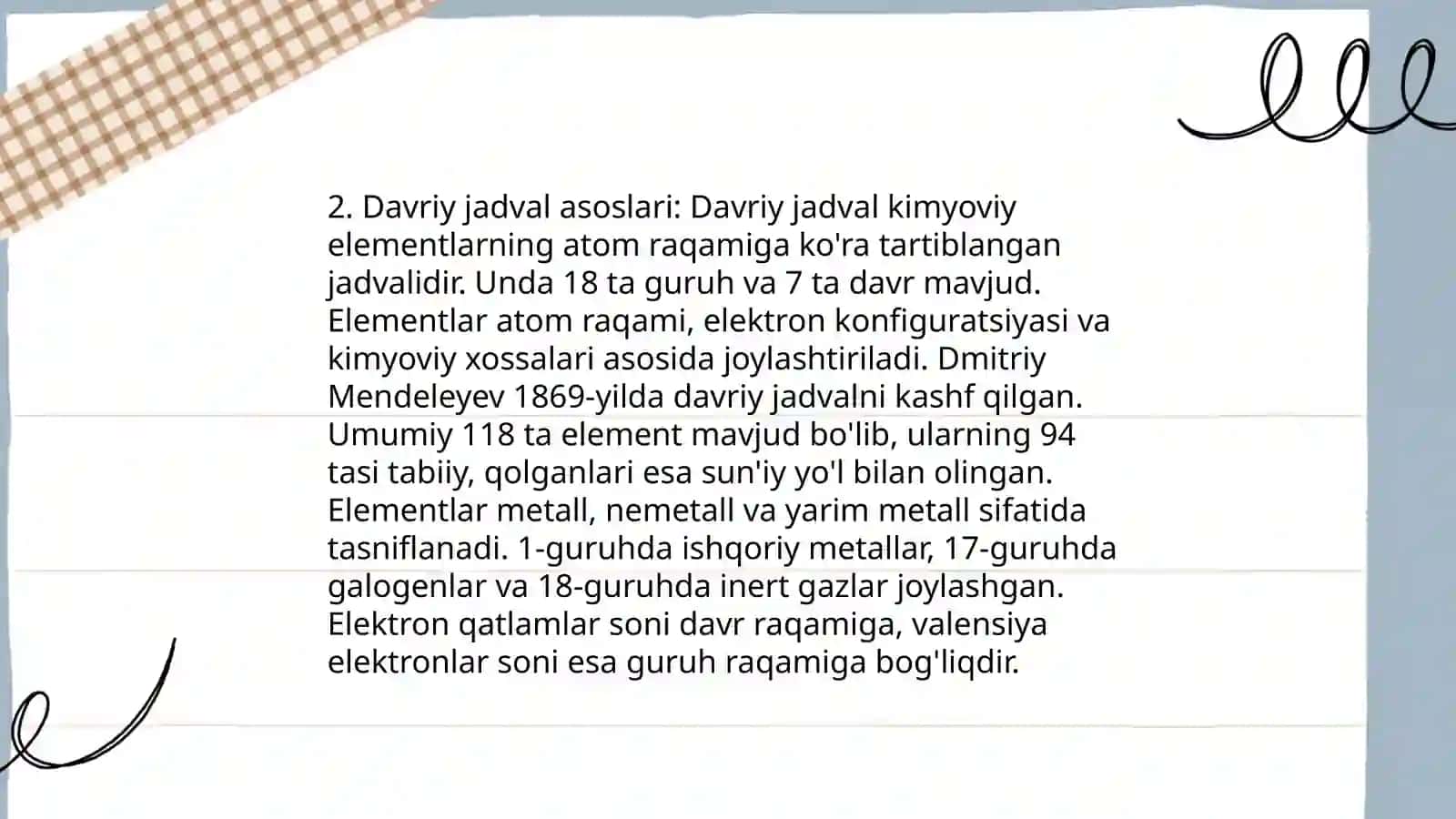 Elementlar davriy sestemasi 4