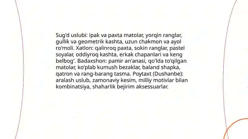 Tojikiston xalq milliy liboslari 4
