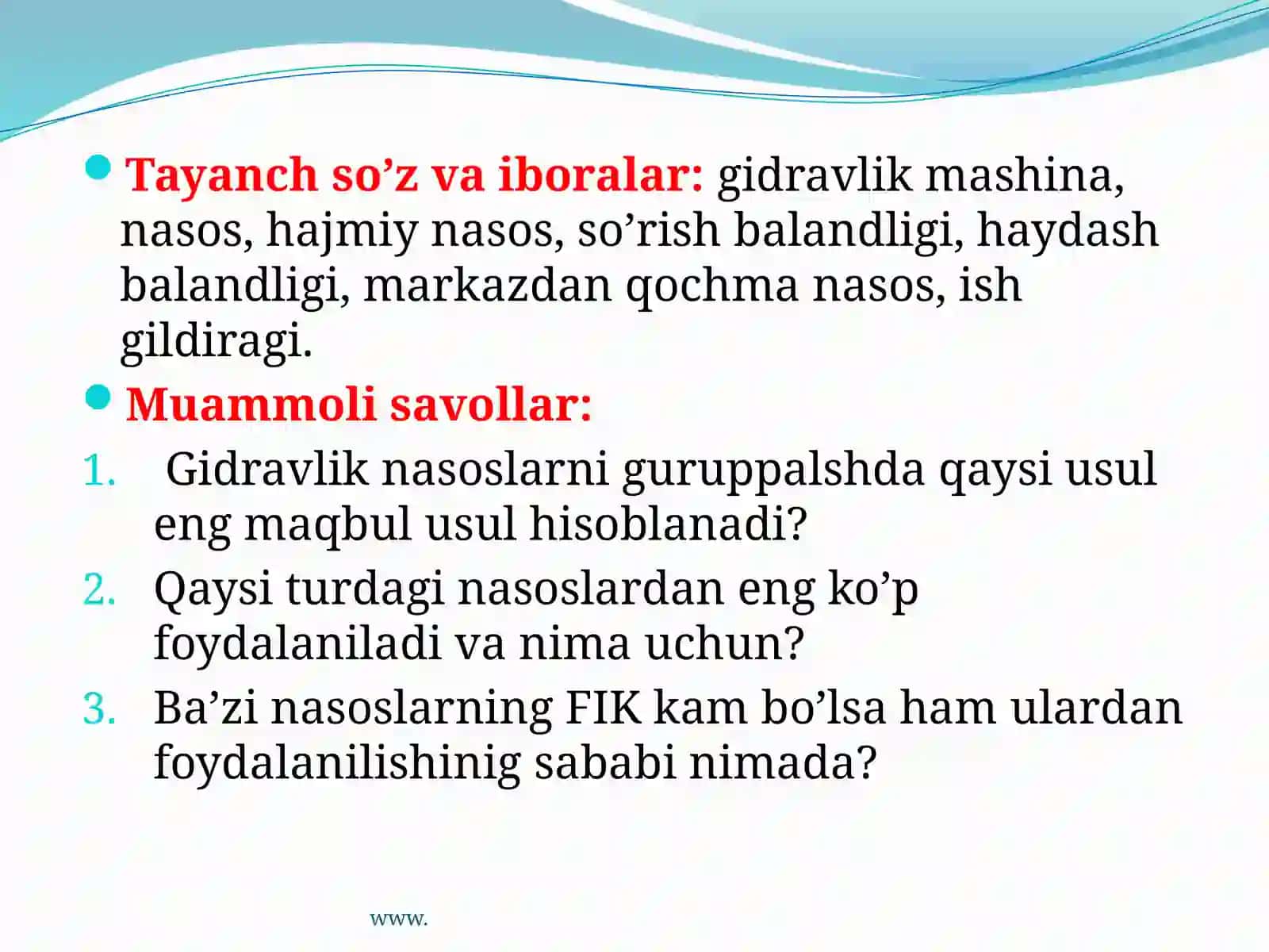 Gidravlik mashinalar va ularning klasifikasiyasi 4