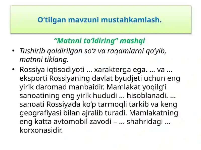 Rossiyaning iqtisodiy-ijtimoiy rivojlanishi 4