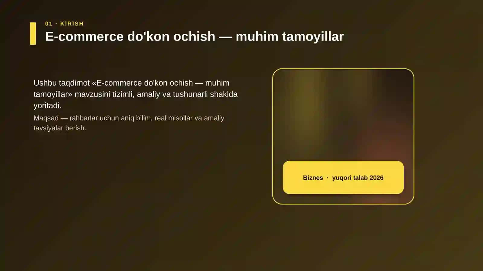 E-commerce do'kon ochish — muhim tamoyillar 4