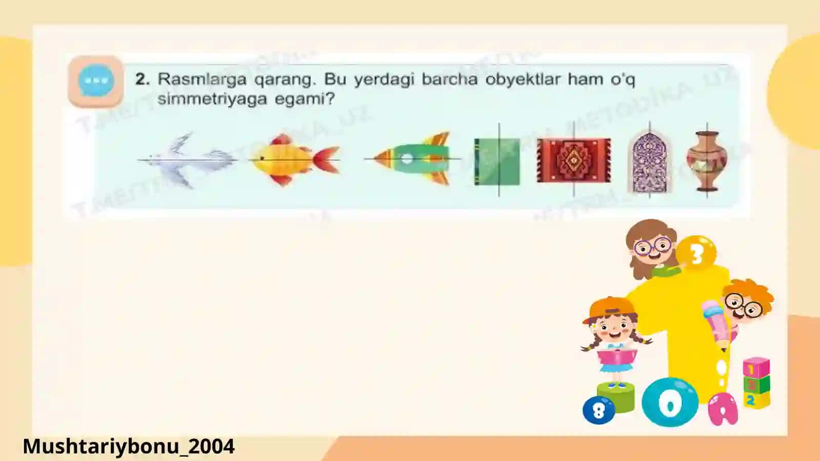 109- Mavzu:O’q simmetriya 4