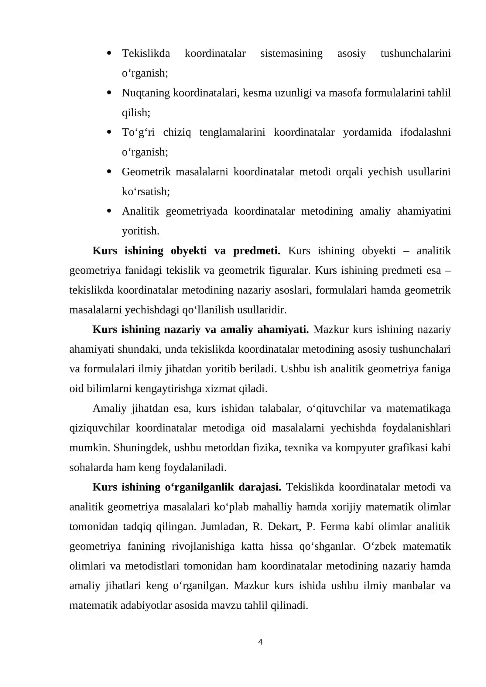 Tekislikda koordinatalar metodi 4