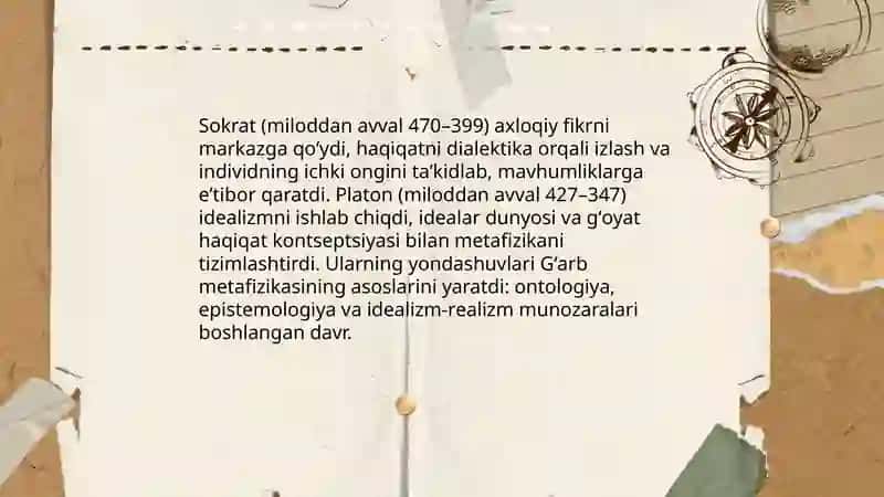 Gʻarb falsafasi 4