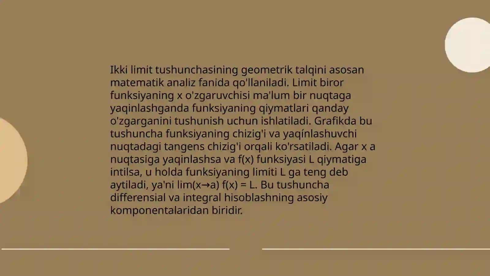Funksiya limitlari 4