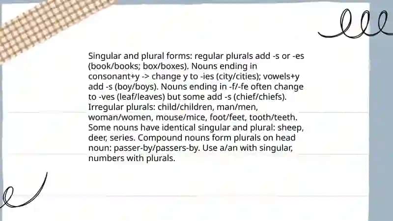 Countable and uncountable nouns 4