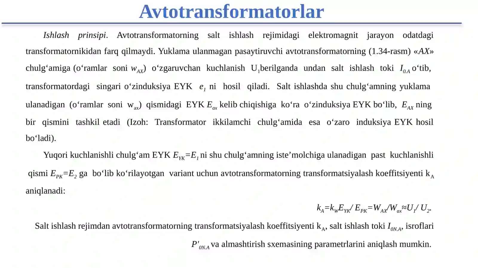 Avtotransformatorlarnimodellashtirish 4