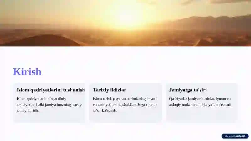Islom qadriyatlari: Kirish 4