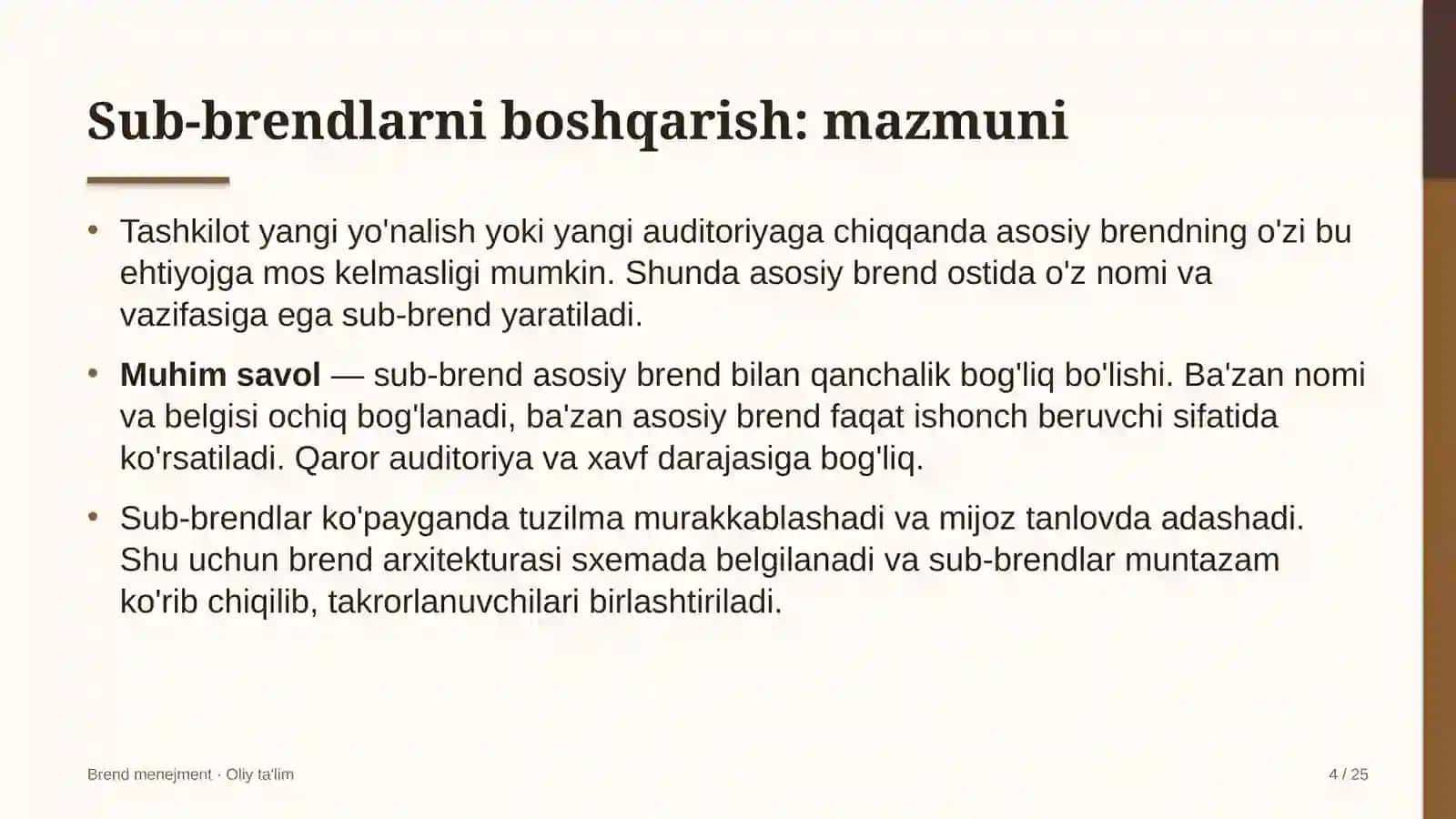 prodyuserlik markazlarida sub brendlarni boshqarish 2243 4