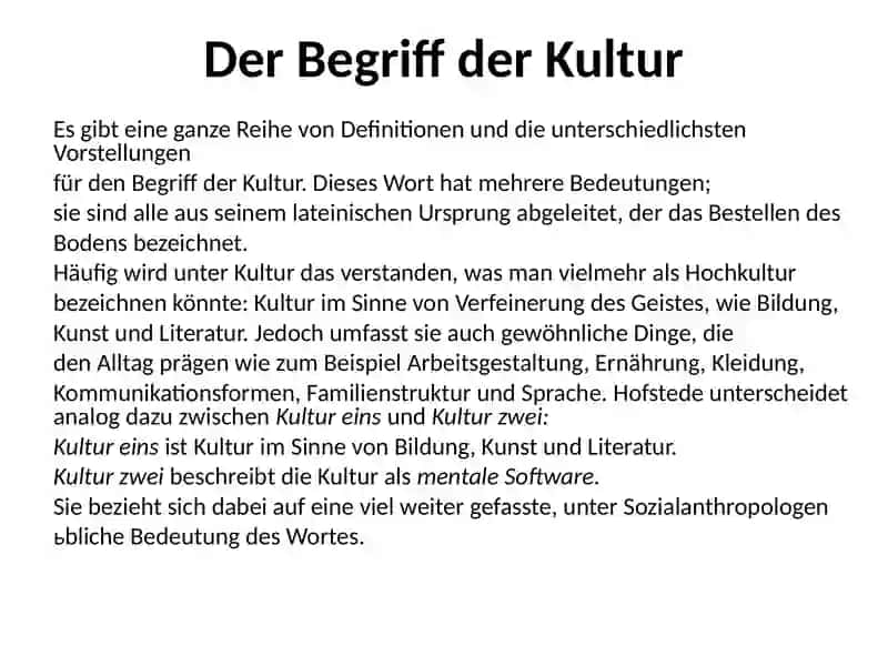 BEGRIFF VON KULTUR 4